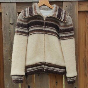 VINTAGE Alafoss icewool of Iceland Jacket Full Zip Women's Size Small 70s style